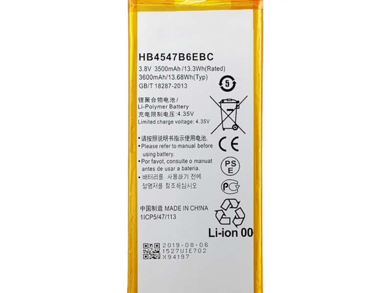 Pack x2 Batería Huawei P8 Lite 2200mAh 3.8V HB3742A0EZC Original Usado